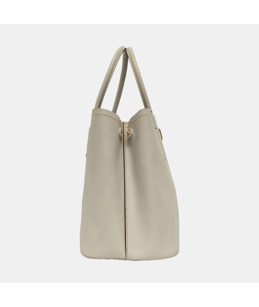PRADA Бежевая кожаная сумка тоут, фото 3