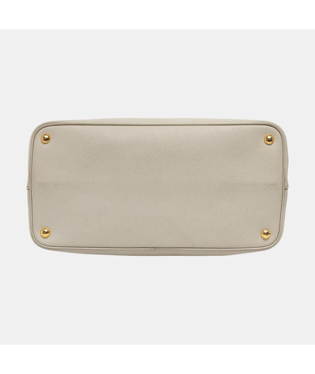 PRADA Бежевая кожаная сумка тоут, фото 5