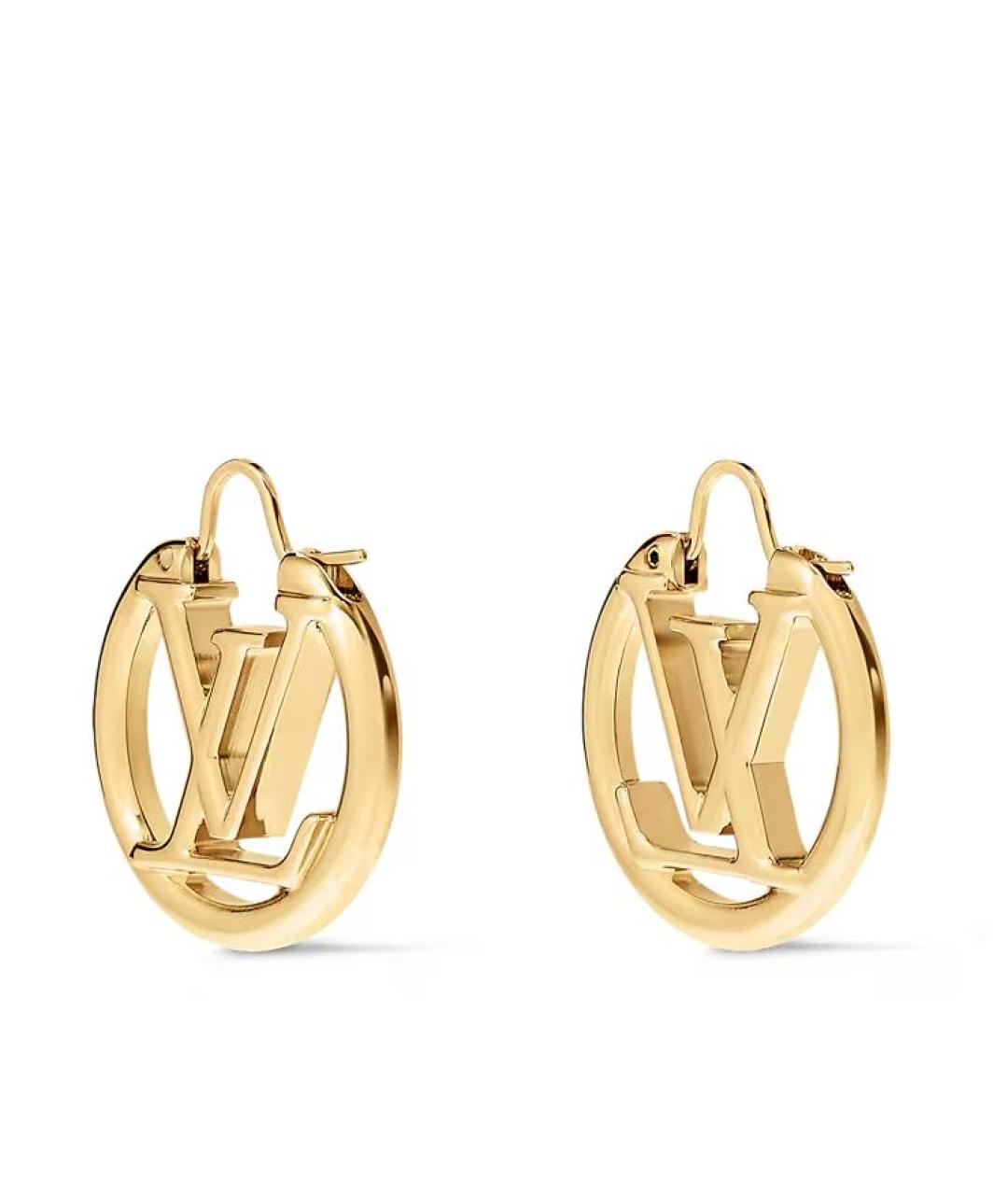 LOUIS VUITTON Золотые позолоченные серьги, фото 3
