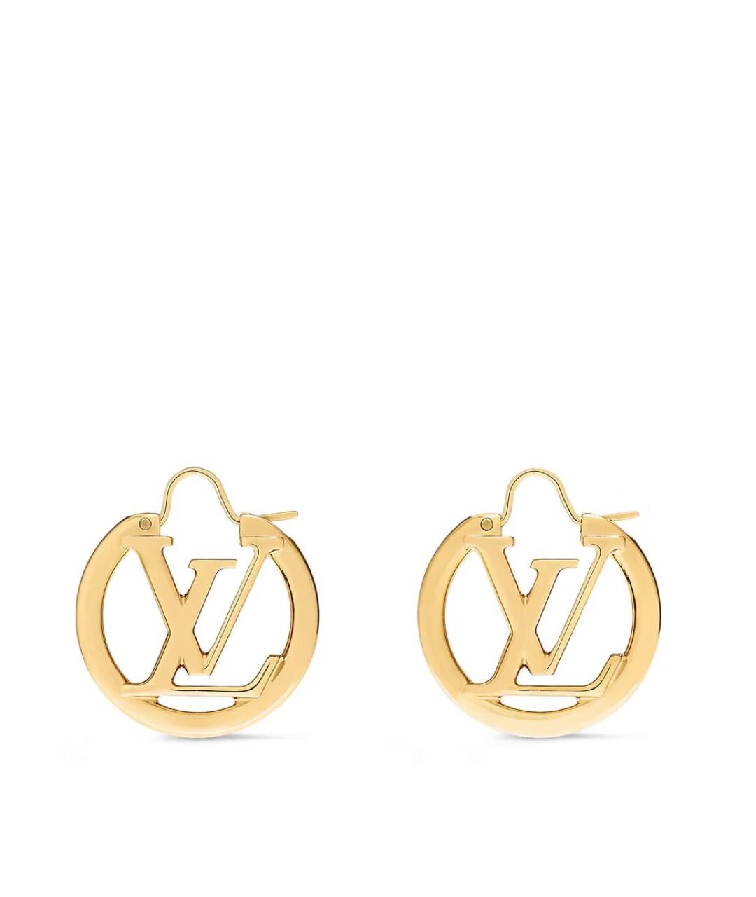 LOUIS VUITTON Золотые позолоченные серьги, фото 5