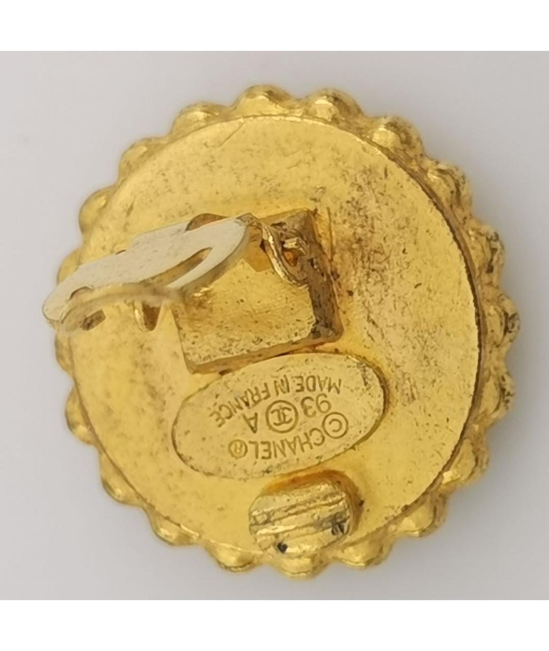 CHANEL Золотые позолоченные клипсы, фото 6