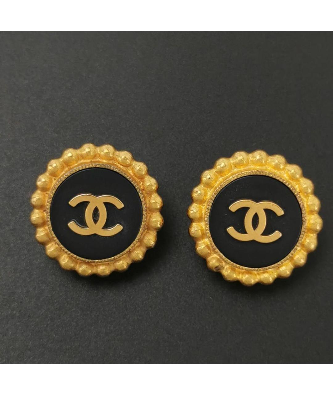 CHANEL Золотые позолоченные клипсы, фото 5