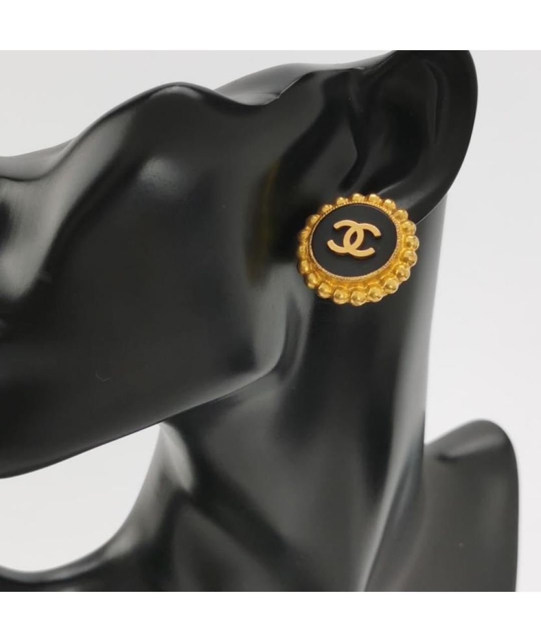 CHANEL Золотые позолоченные клипсы, фото 2
