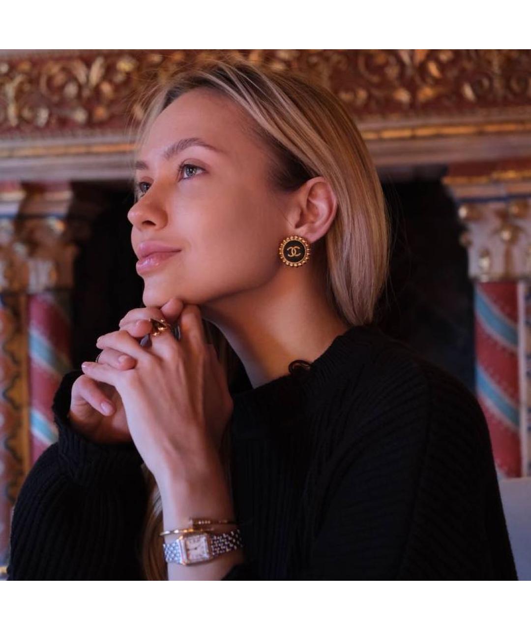 CHANEL Золотые позолоченные клипсы, фото 7