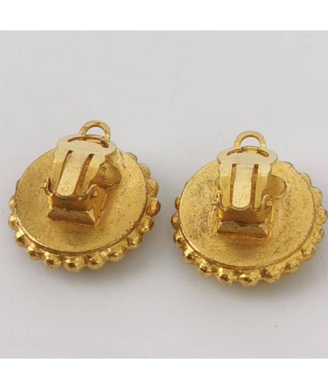 CHANEL Золотые позолоченные клипсы, фото 3