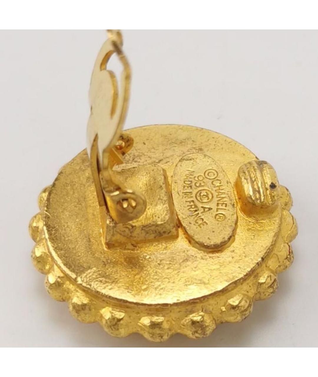 CHANEL Золотые позолоченные клипсы, фото 4