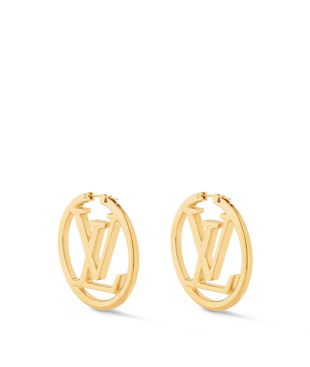 LOUIS VUITTON Золотые позолоченные серьги, фото 2