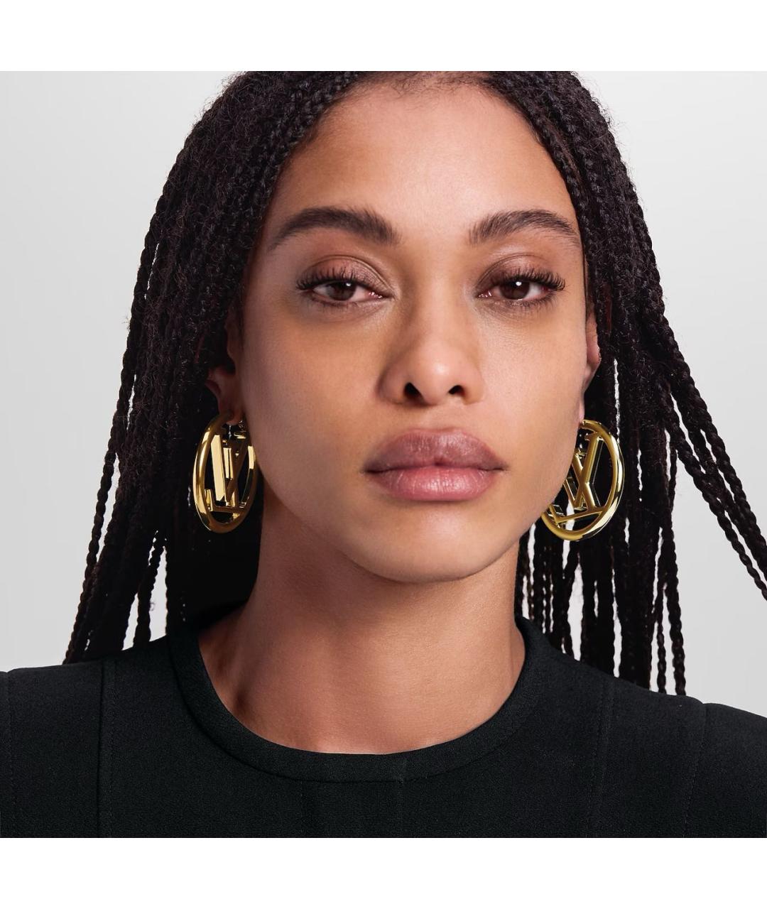 LOUIS VUITTON Золотые позолоченные серьги, фото 3