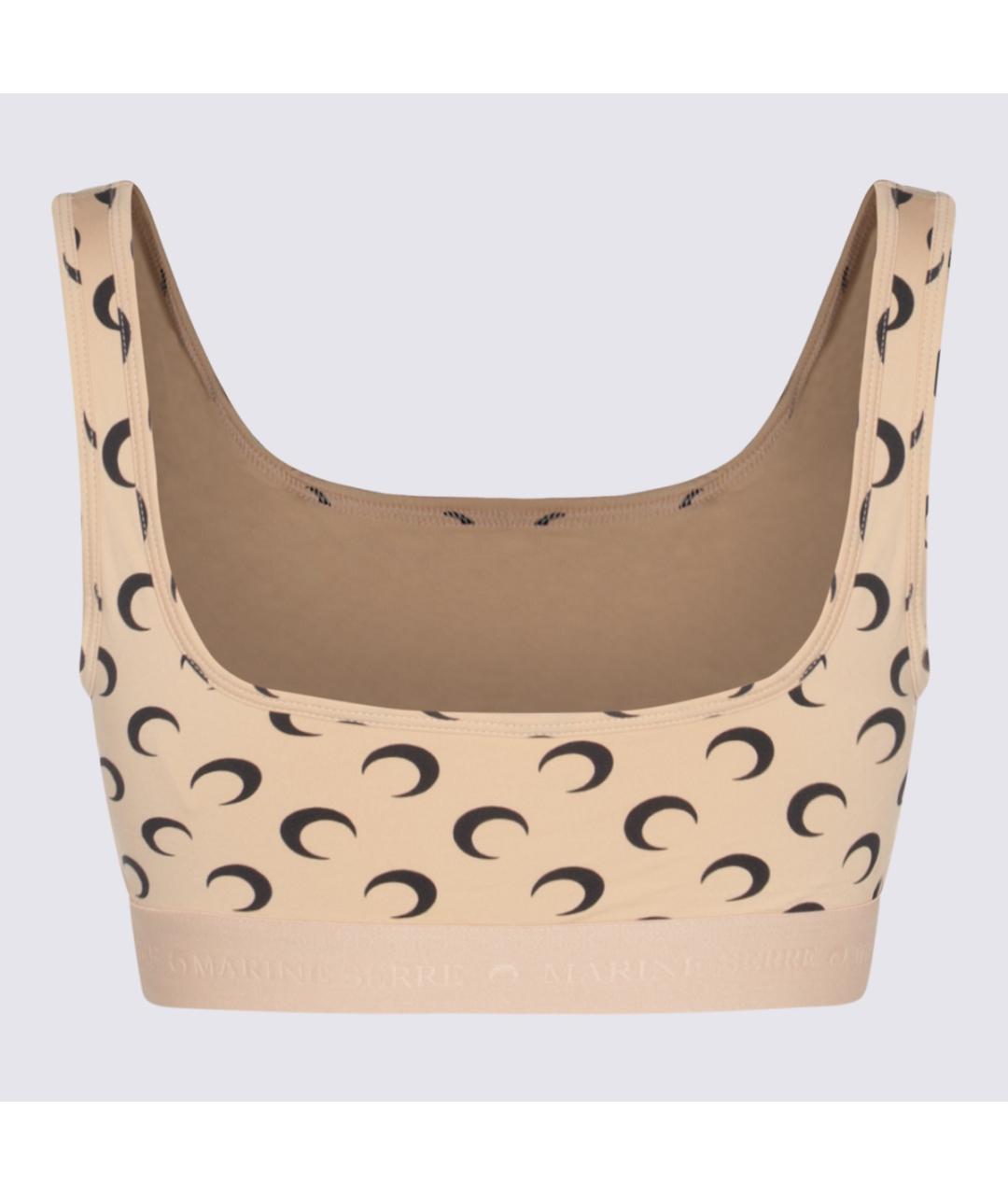 MARINE SERRE Коричневая полиамидовая майка, фото 4