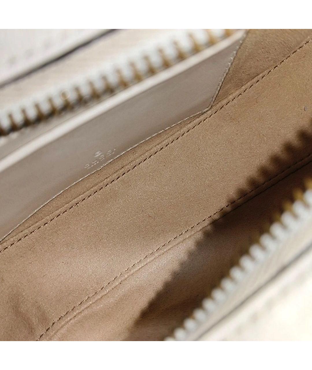 GUCCI Бежевая кожаная сумка через плечо, фото 7