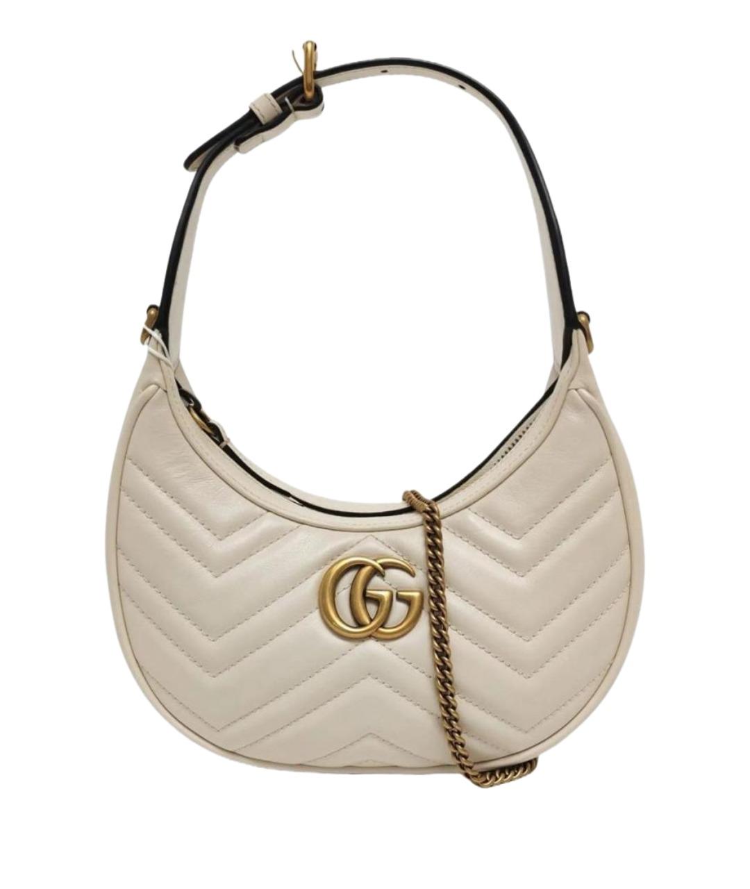 GUCCI Бежевая кожаная сумка через плечо, фото 1