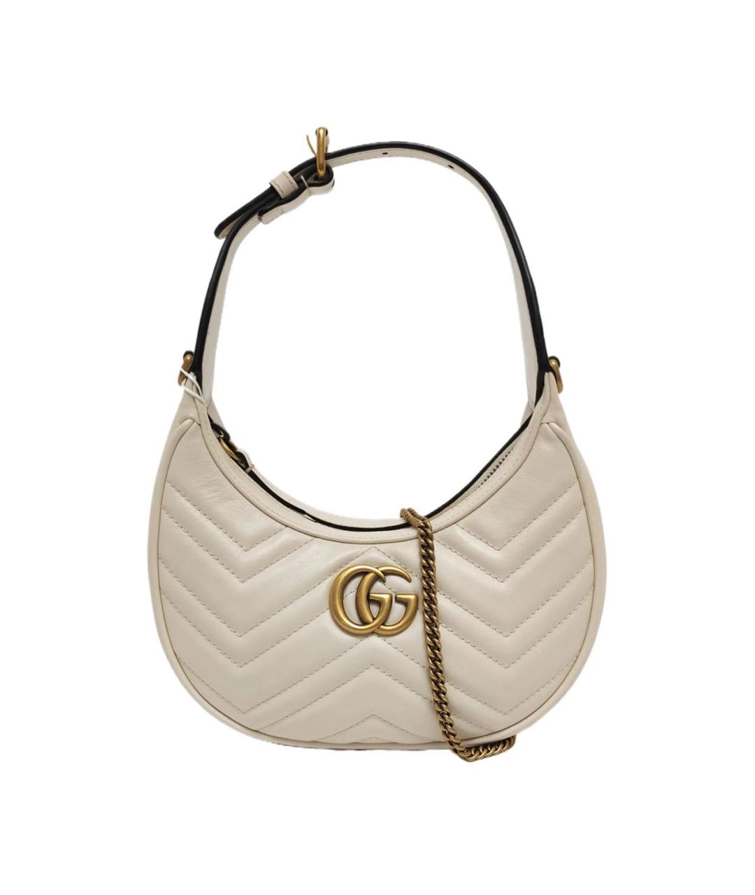 GUCCI Бежевая кожаная сумка через плечо, фото 8