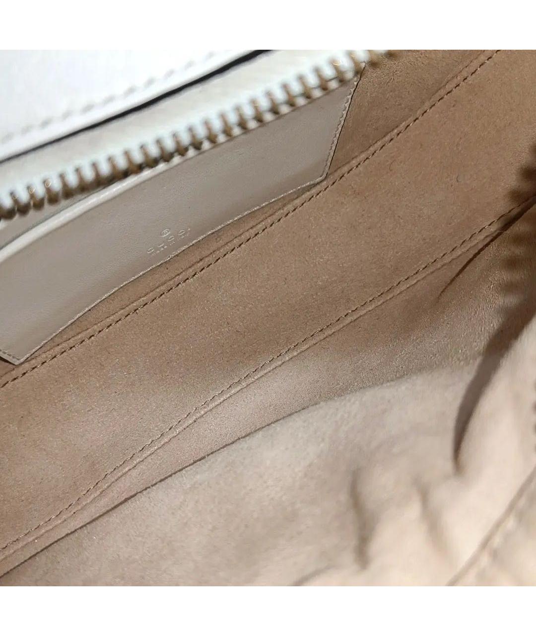 GUCCI Бежевая кожаная сумка через плечо, фото 6