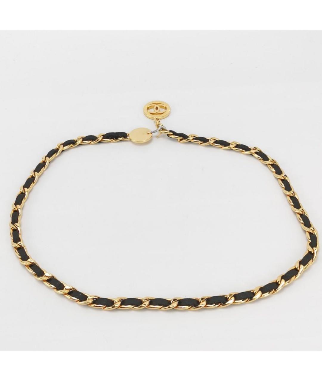 CHANEL Золотой пелетеный ремень, фото 2