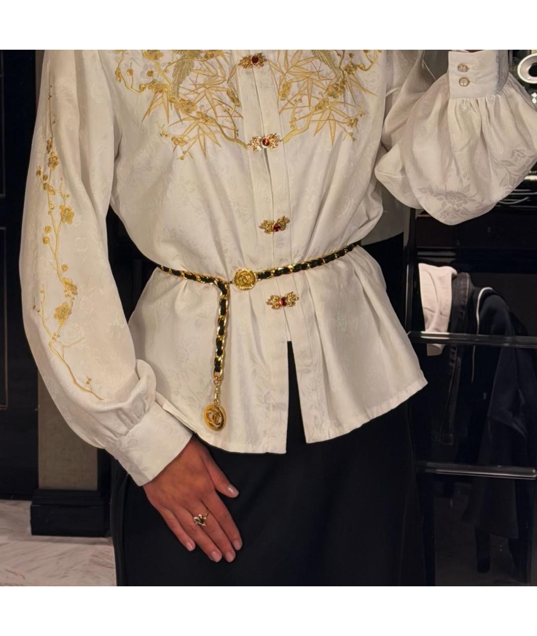 CHANEL Золотой пелетеный ремень, фото 6