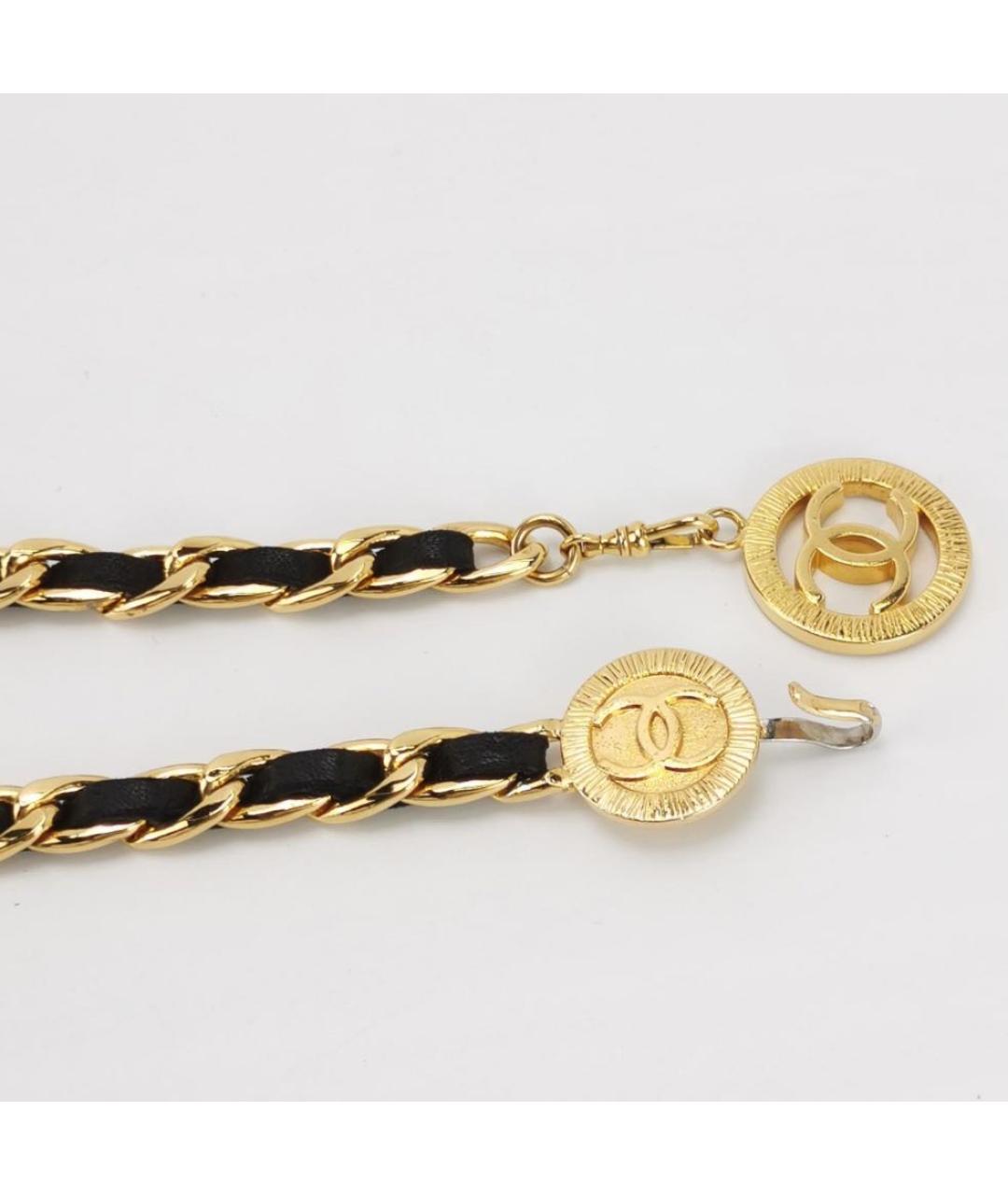 CHANEL Золотой пелетеный ремень, фото 3