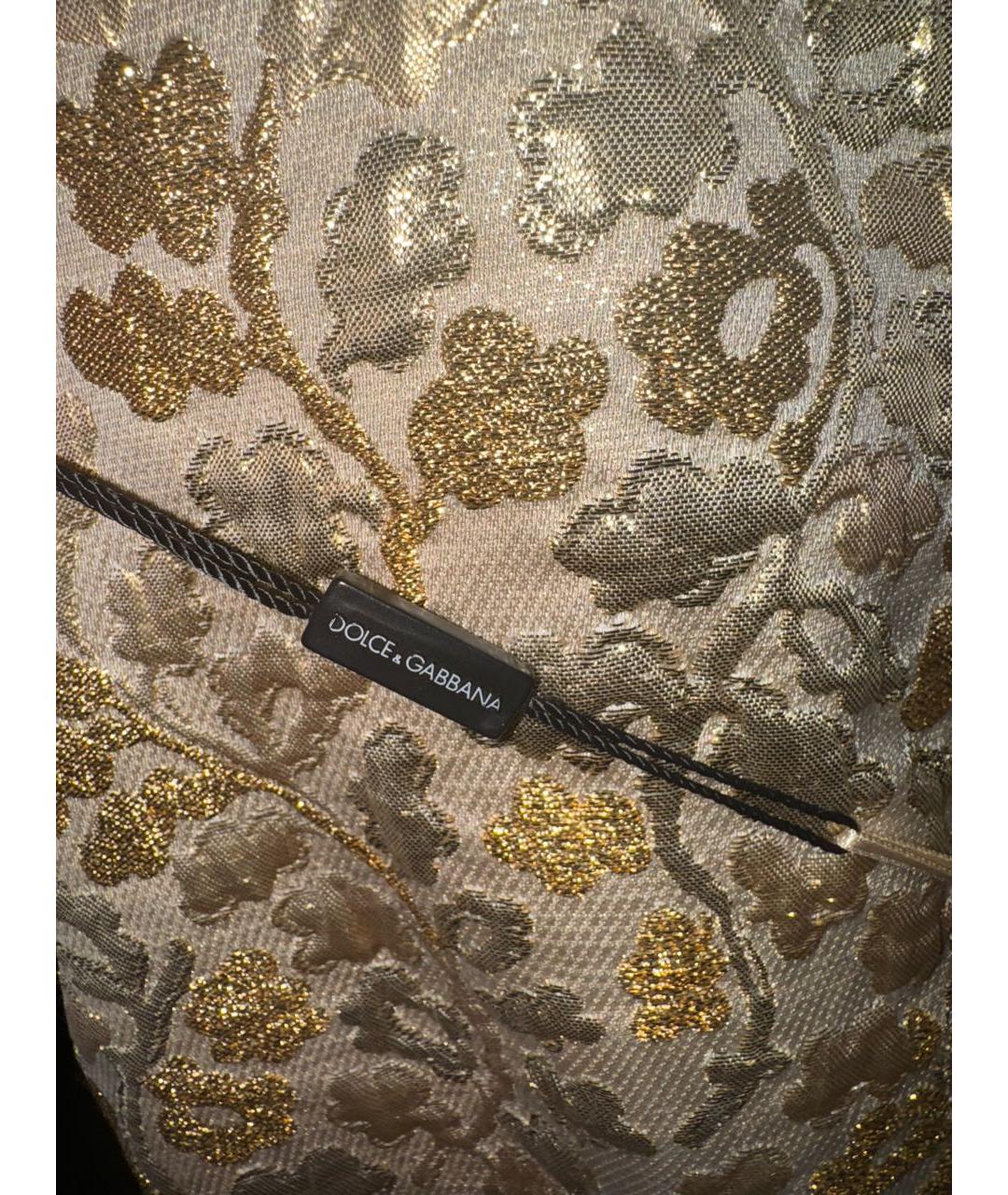 DOLCE&GABBANA Золотое коктейльное платье, фото 6