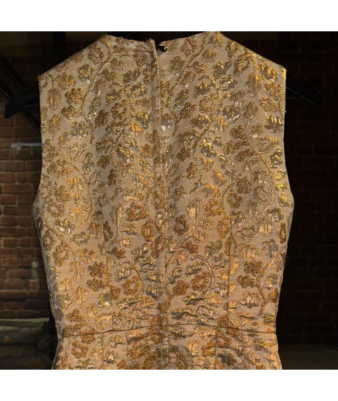 DOLCE&GABBANA Золотое коктейльное платье, фото 3