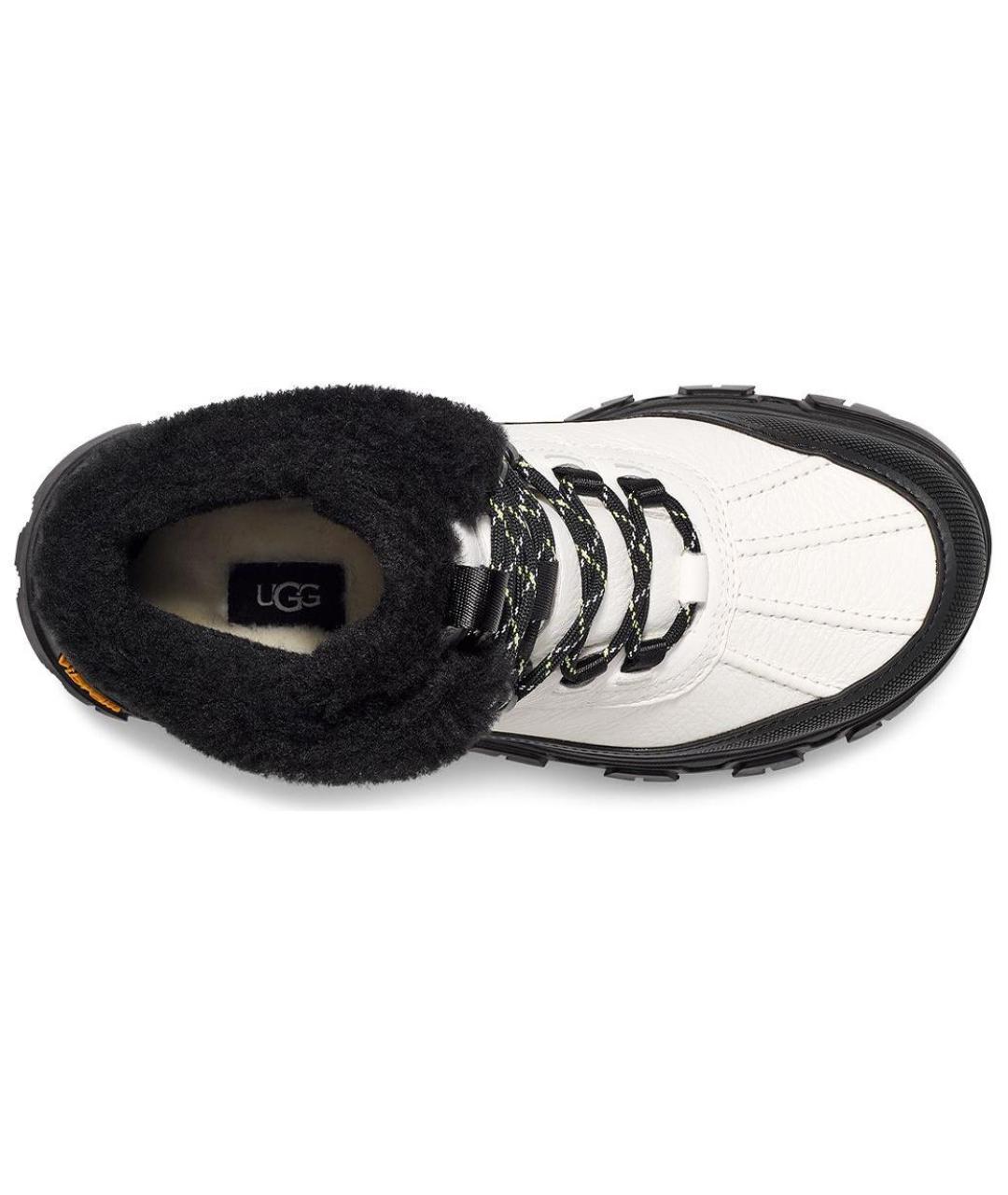 UGG AUSTRALIA Белые кожаные ботинки, фото 5