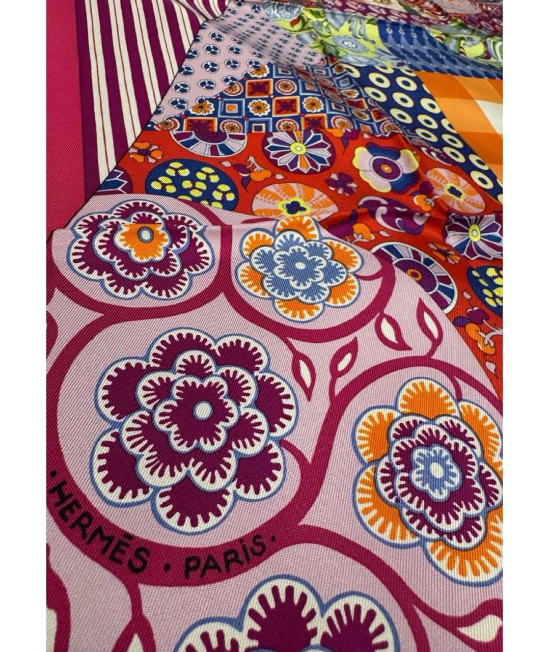 HERMES Мульти шелковый платок, фото 2