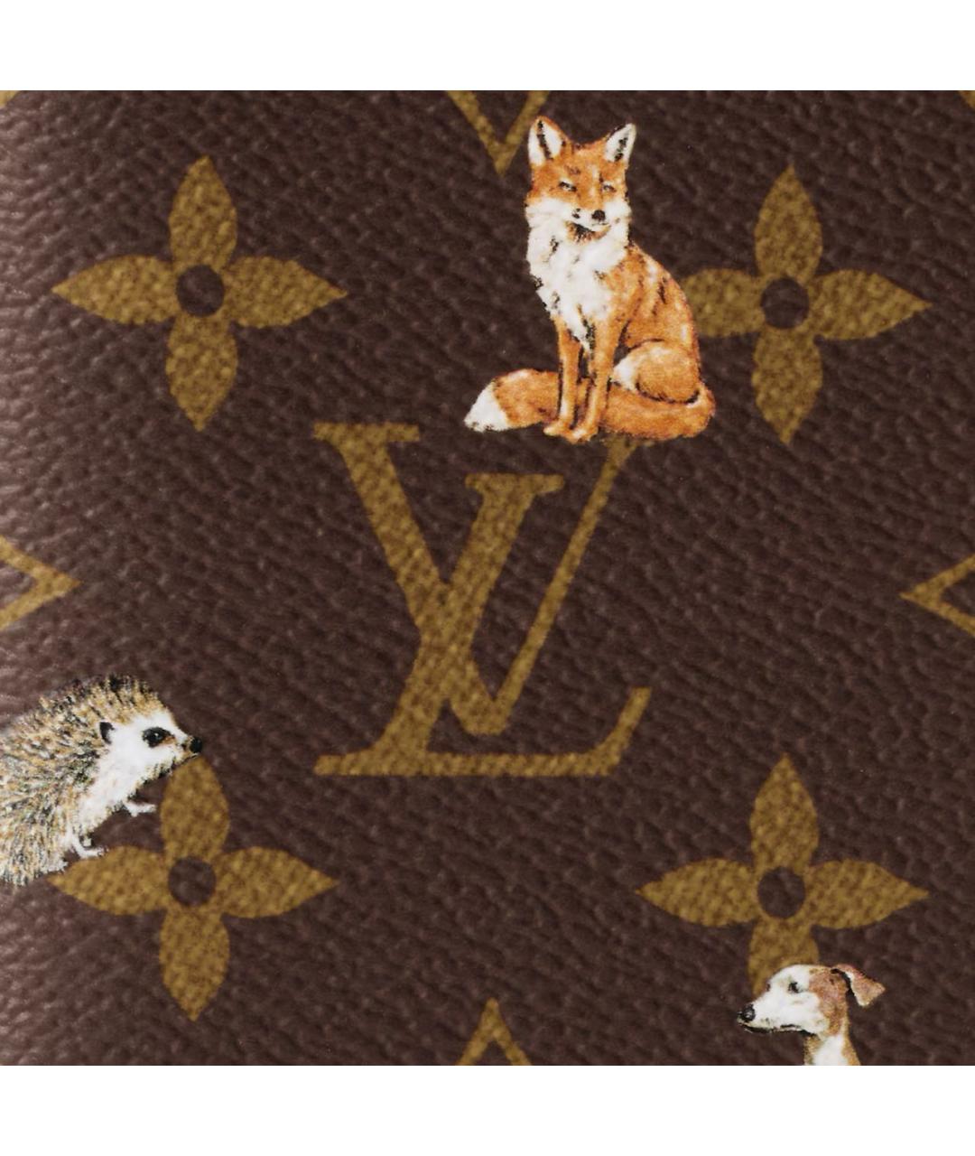 LOUIS VUITTON Коричневый кожаный кошелек, фото 4
