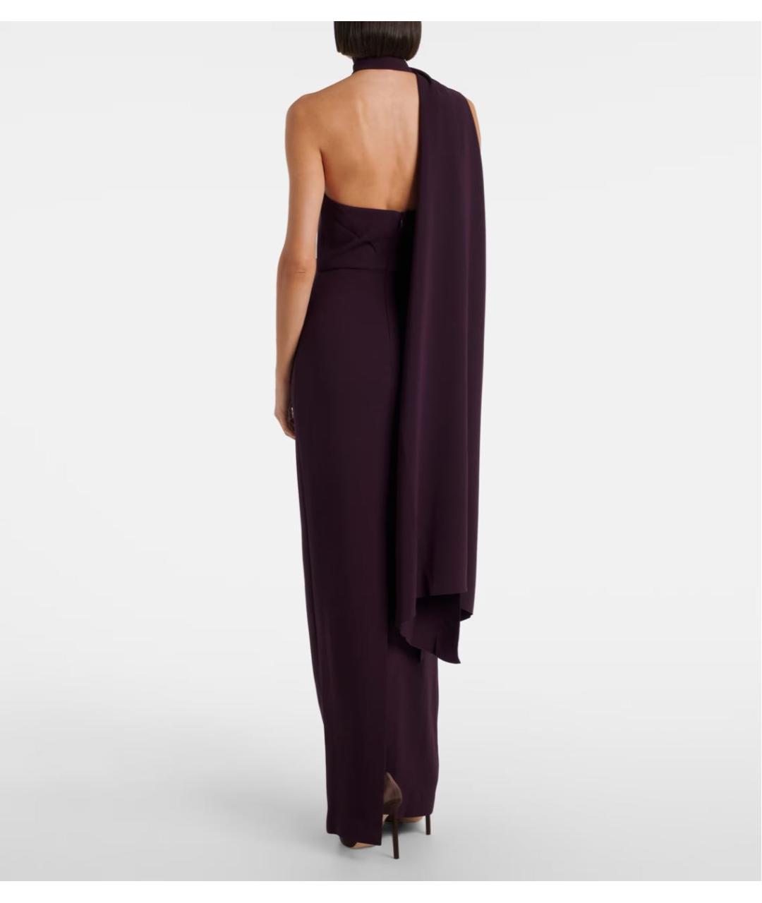 SOLACE LONDON Фиолетовое полиэстеровое коктейльное платье, фото 3