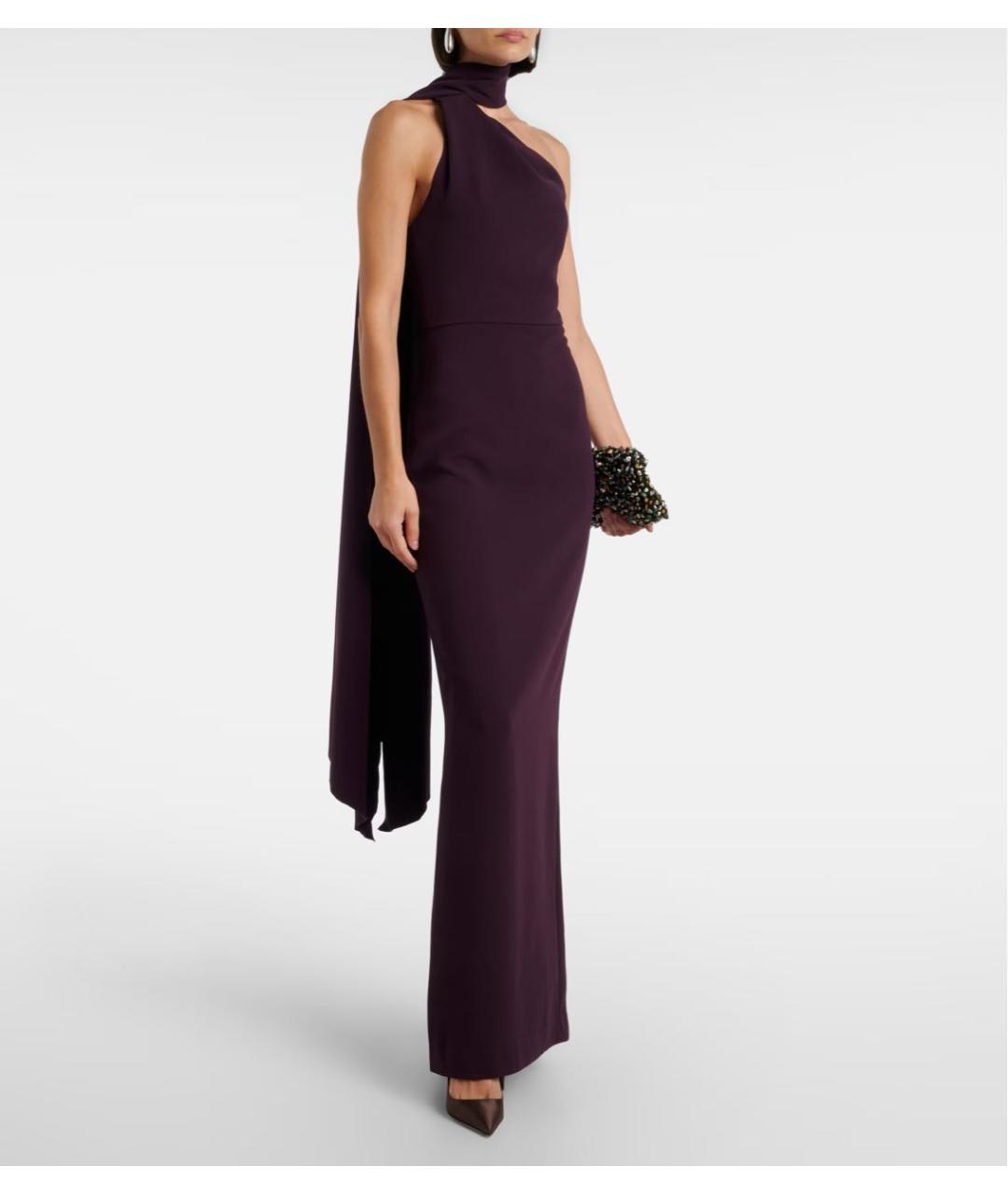 SOLACE LONDON Фиолетовое полиэстеровое коктейльное платье, фото 2