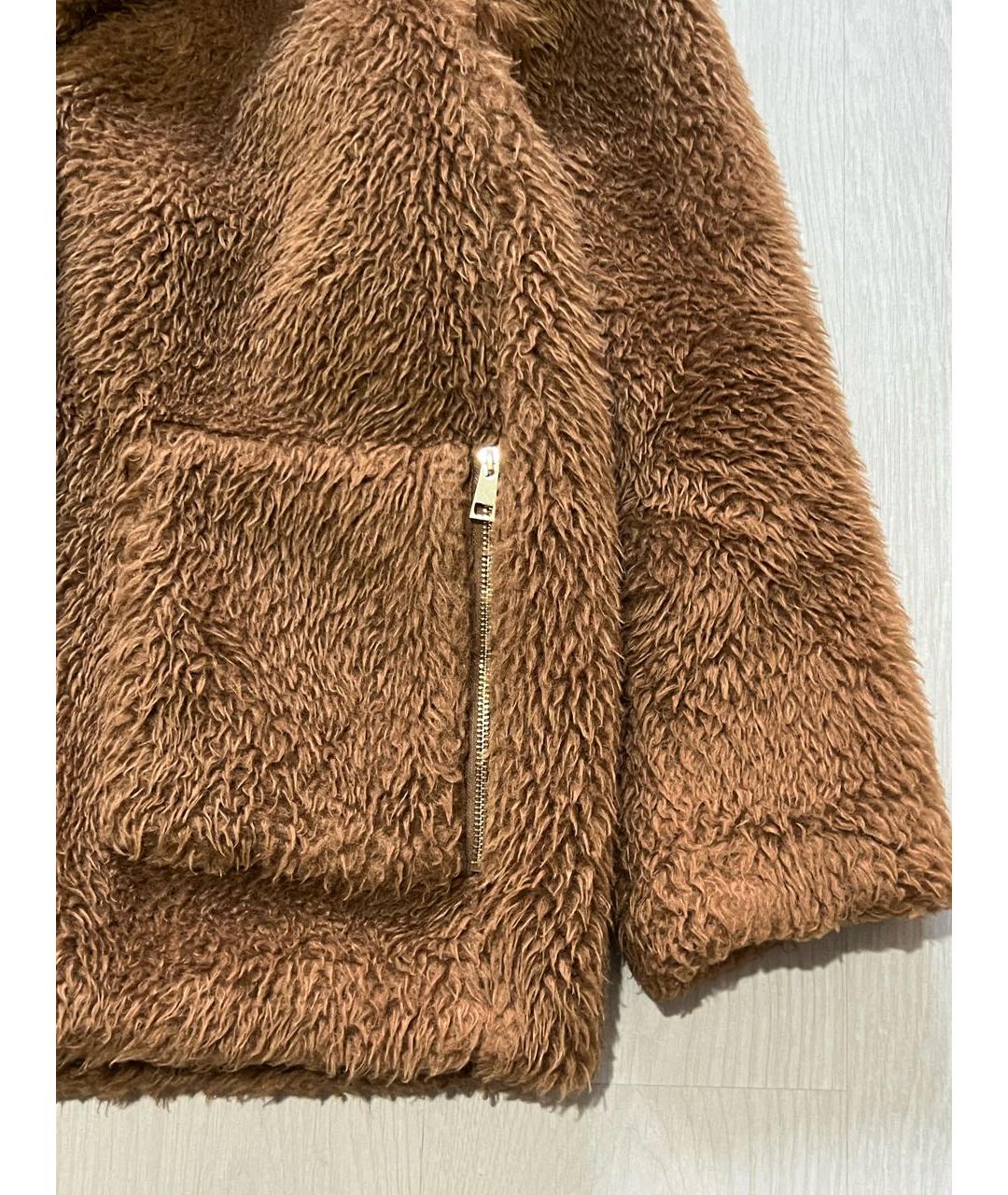 LIU JO Коричневая полиэстеровая шуба, фото 6
