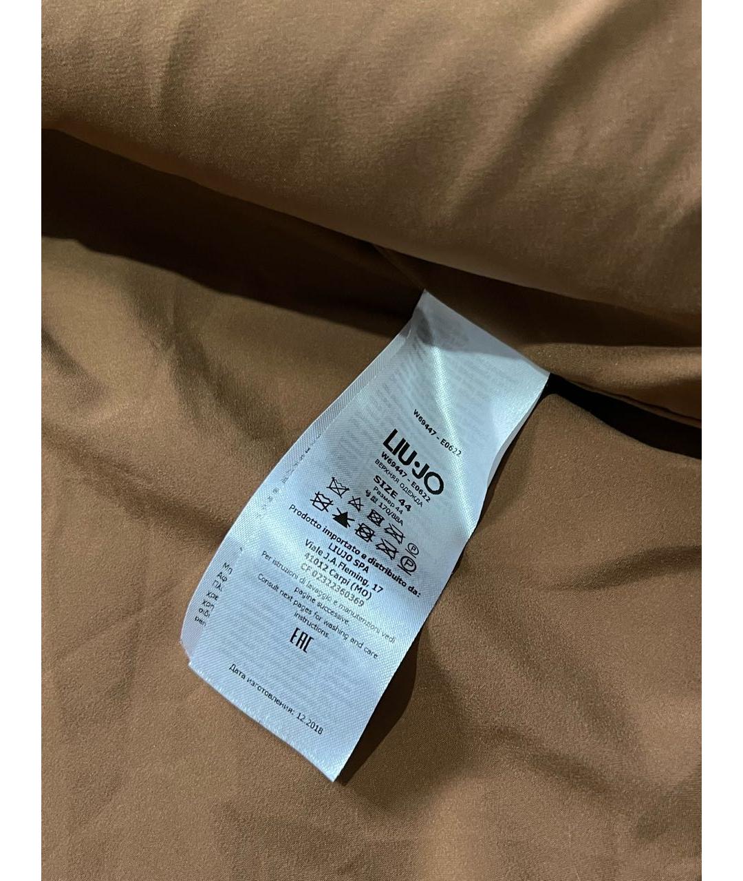 LIU JO Коричневая полиэстеровая шуба, фото 7