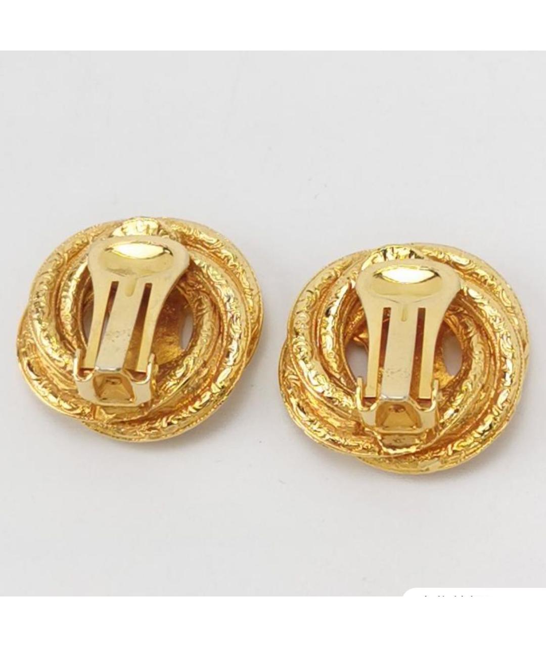 CELINE Золотые металлические клипсы, фото 4