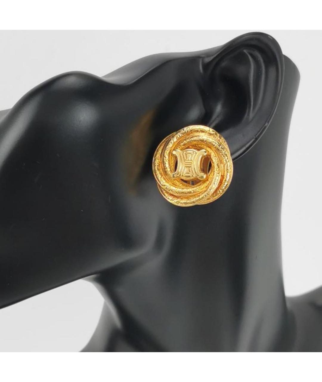 CELINE Золотые металлические клипсы, фото 2