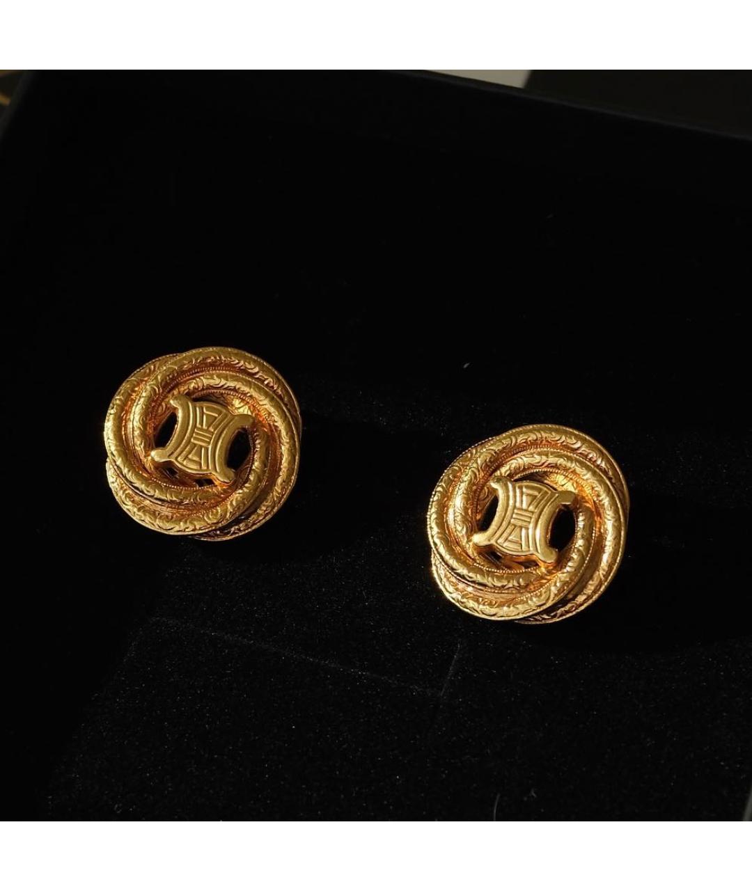 CELINE Золотые металлические клипсы, фото 6