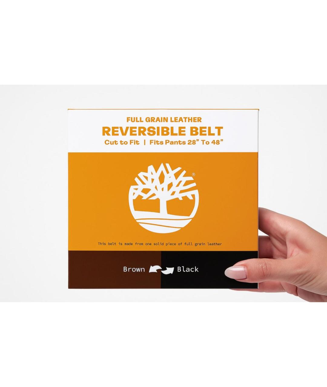 TIMBERLAND Коричневый кожаный ремень, фото 3