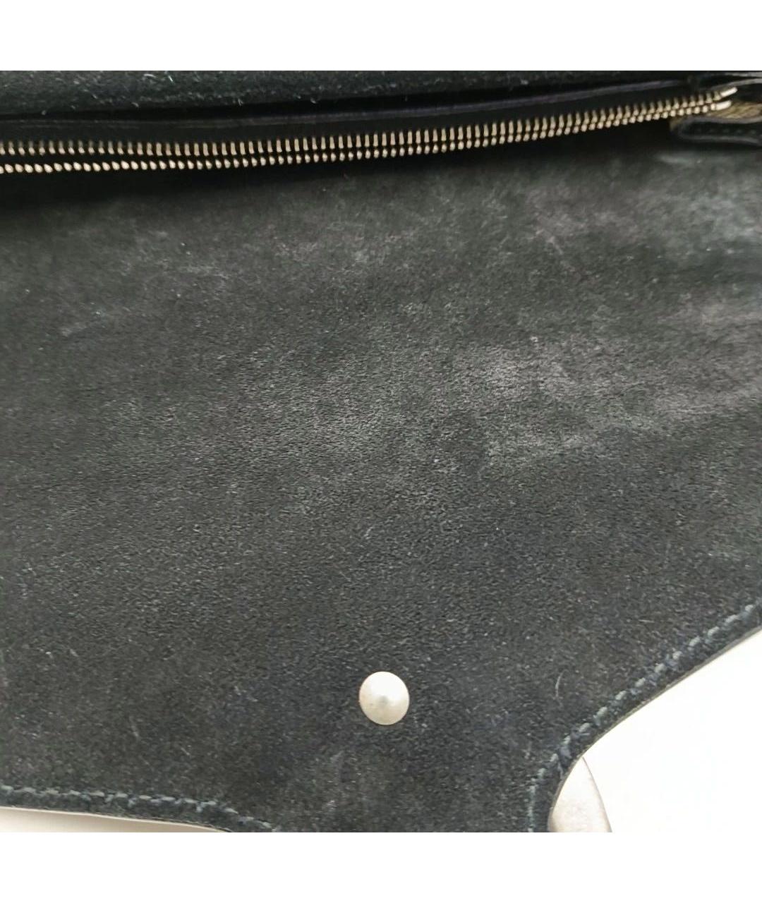 GUCCI Черная кожаная сумка через плечо, фото 8