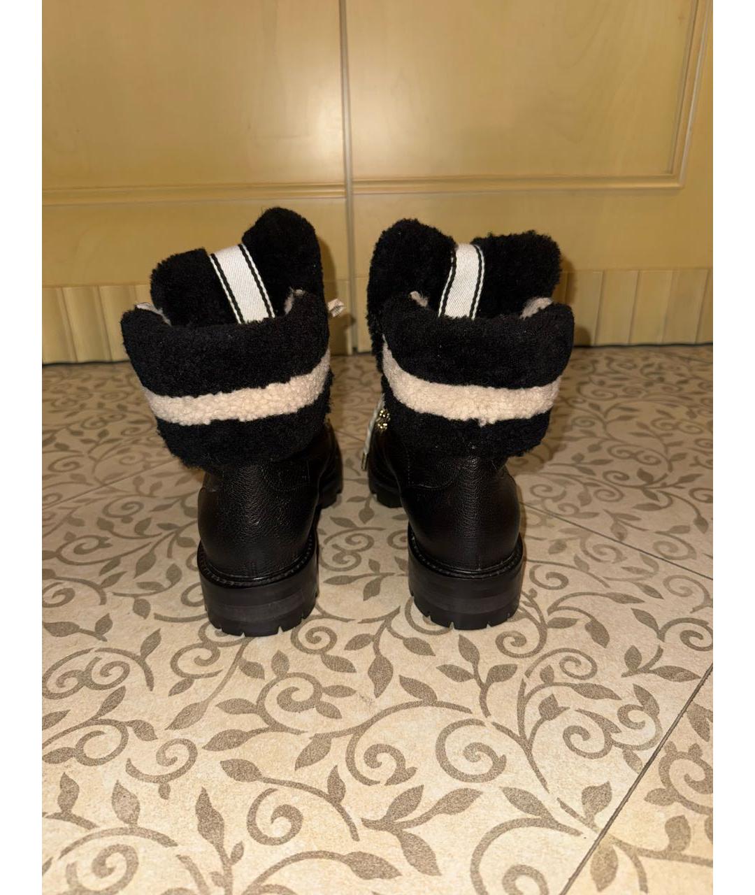 JIMMY CHOO Черные кожаные ботинки, фото 4