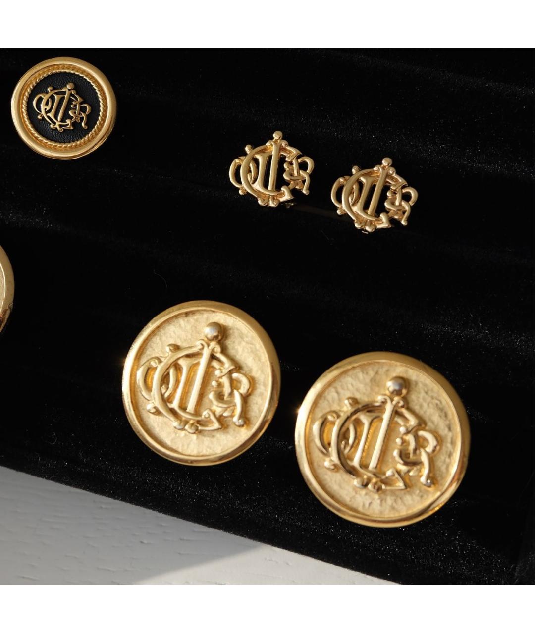 CHRISTIAN DIOR Золотые позолоченные клипсы, фото 6