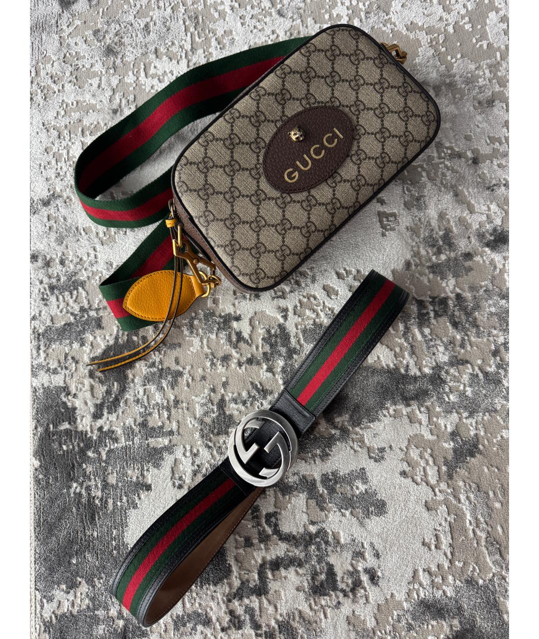 GUCCI Бежевая сумка через плечо из искусственной кожи, фото 2