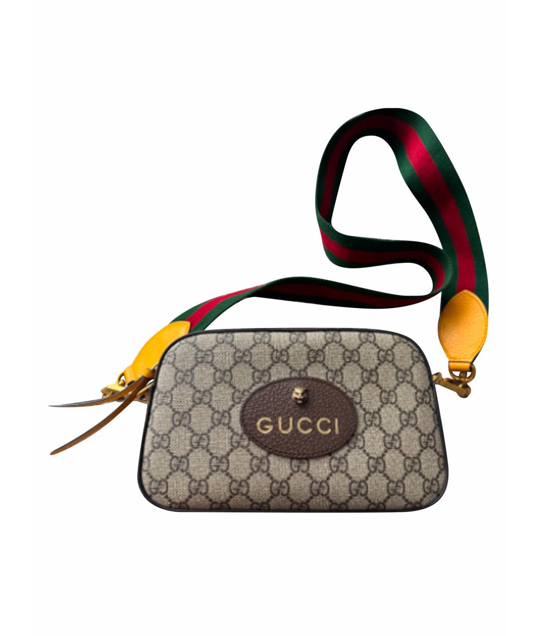 GUCCI Бежевая сумка через плечо из искусственной кожи, фото 1