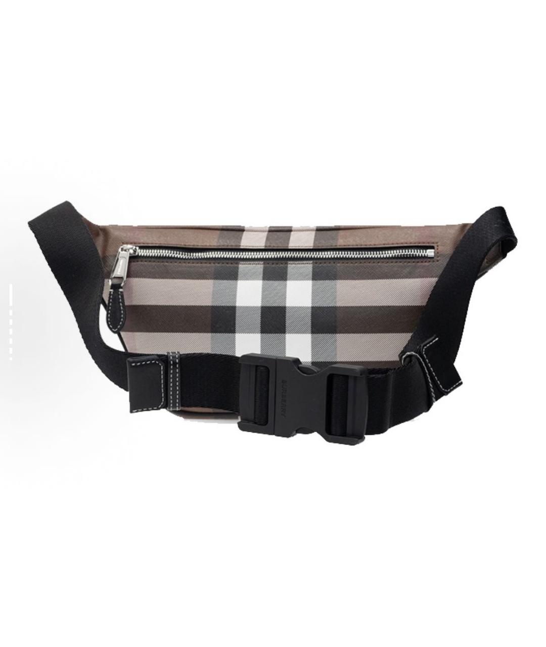 BURBERRY Коричневая кожаная поясная сумка, фото 3