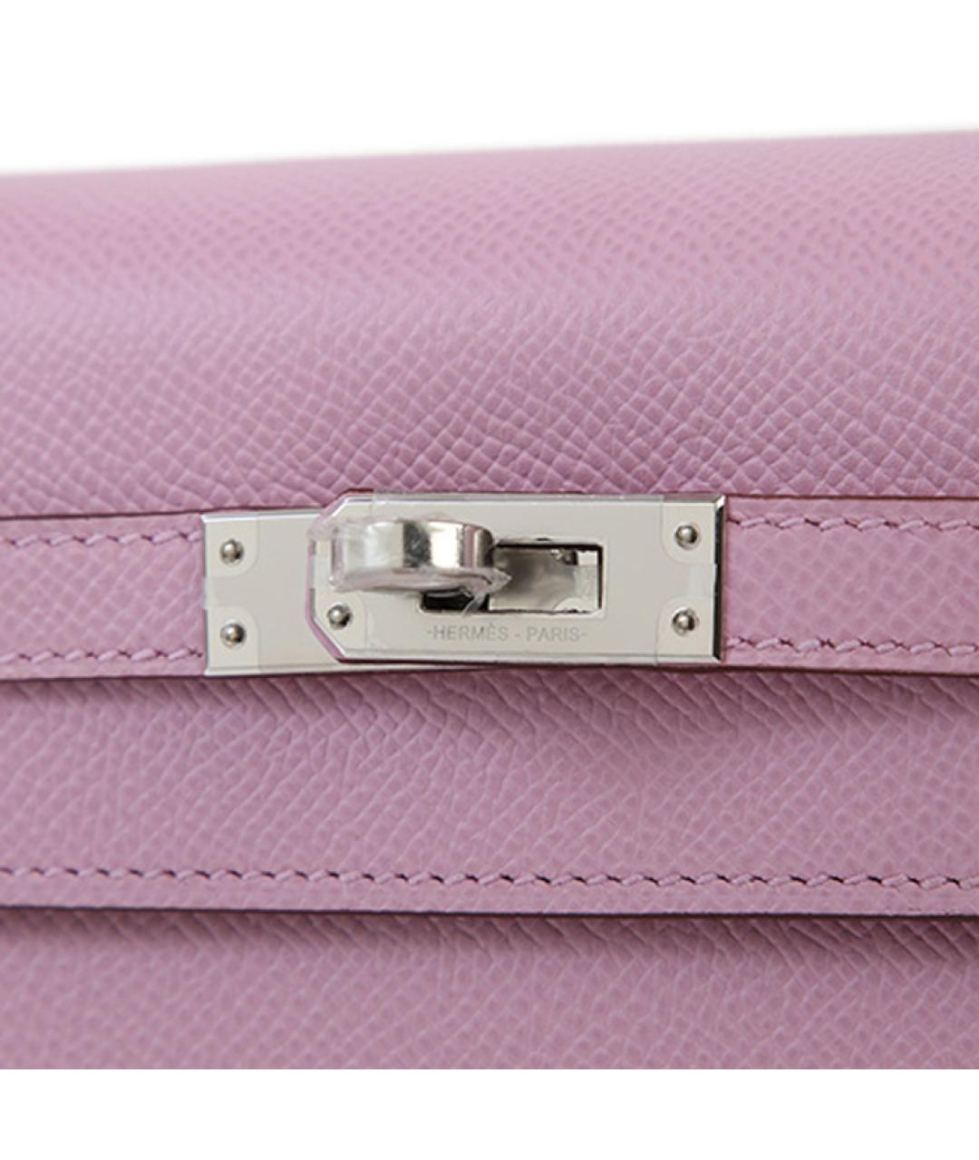 HERMES Розовая кожаная сумка с короткими ручками, фото 9