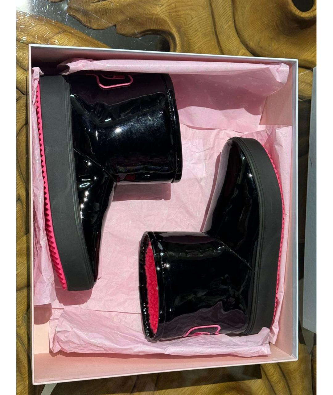 CHIARA FERRAGNI KIDS Черные сапоги из лакированной кожи, фото 9
