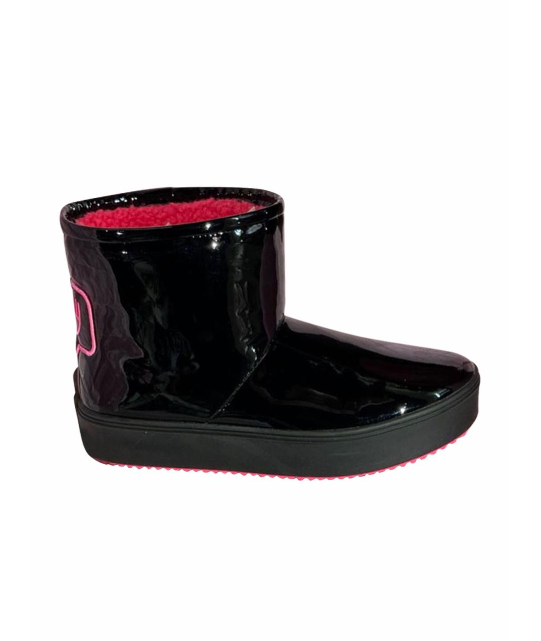 CHIARA FERRAGNI KIDS Черные сапоги из лакированной кожи, фото 1