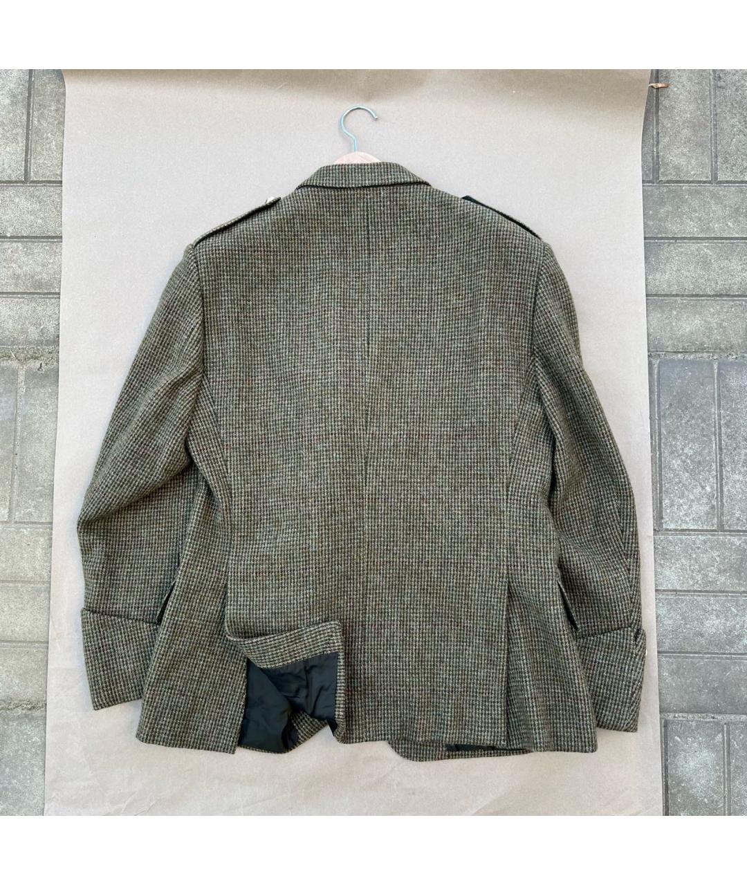 RALPH LAUREN PURPLE LABEL Зеленый твидовый пиджак, фото 2