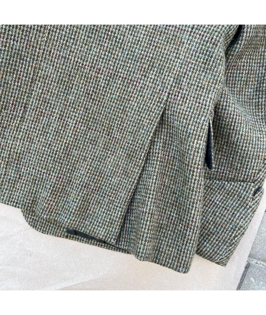 RALPH LAUREN PURPLE LABEL Зеленый твидовый пиджак, фото 5