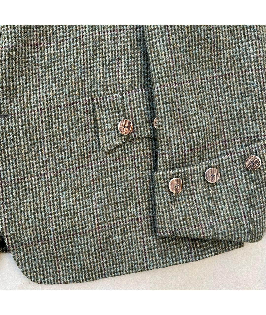 RALPH LAUREN PURPLE LABEL Зеленый твидовый пиджак, фото 3