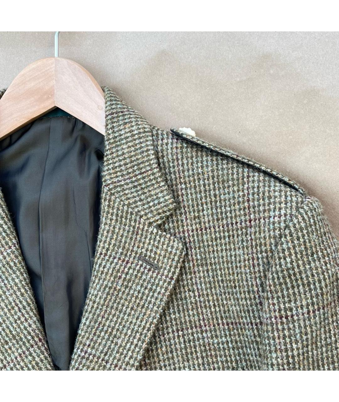 RALPH LAUREN PURPLE LABEL Зеленый твидовый пиджак, фото 4