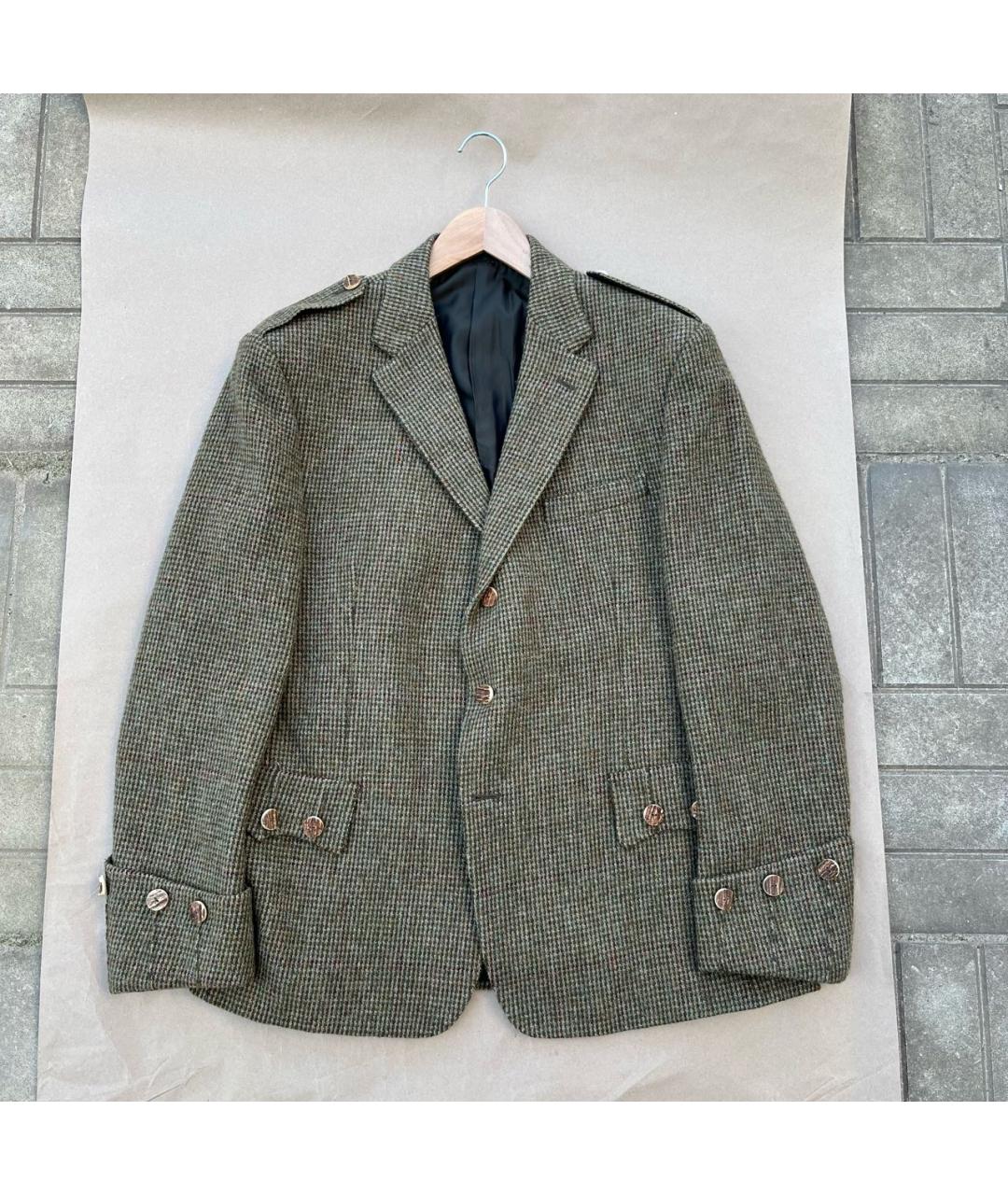 RALPH LAUREN PURPLE LABEL Зеленый твидовый пиджак, фото 9