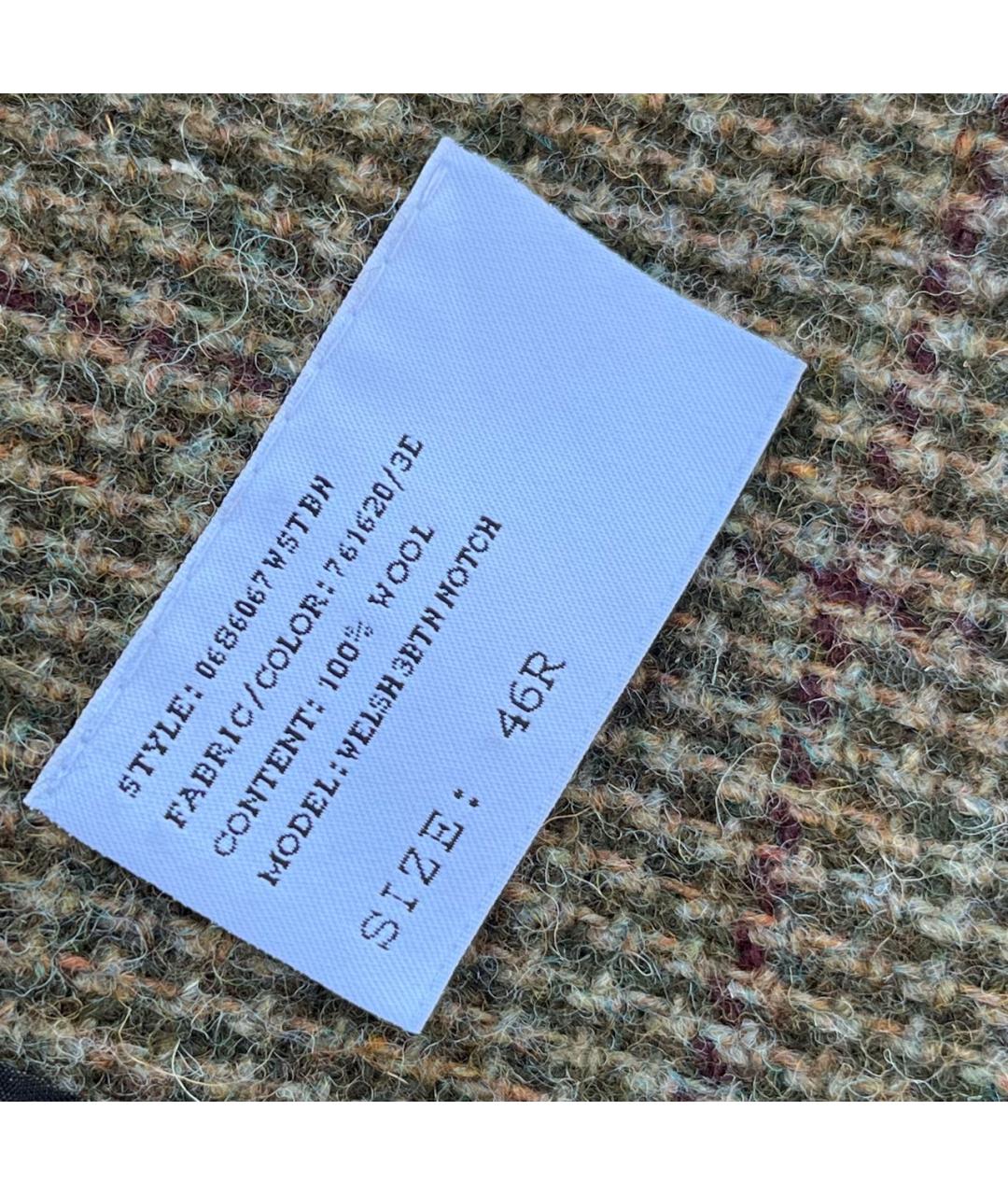 RALPH LAUREN PURPLE LABEL Зеленый твидовый пиджак, фото 8