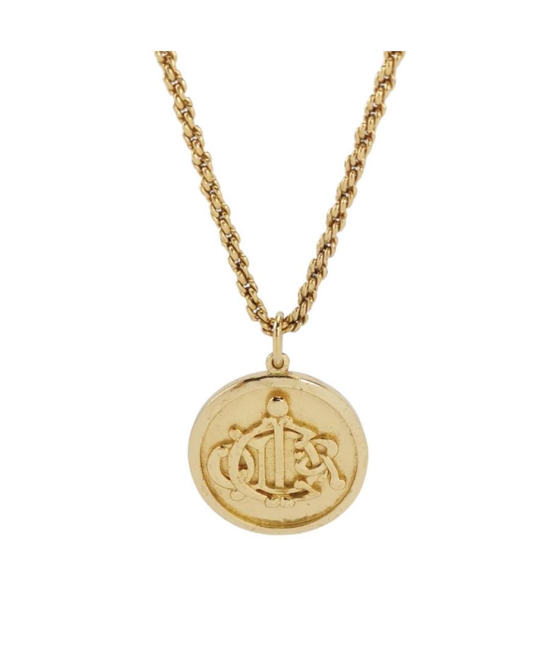 CHRISTIAN DIOR Золотое позолоченное колье, фото 1