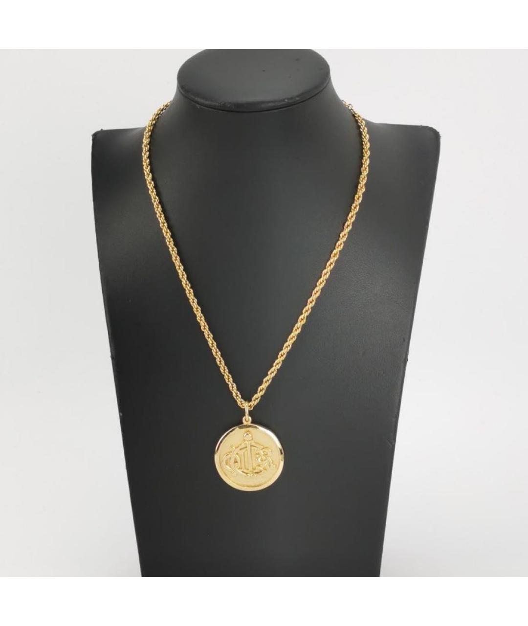 CHRISTIAN DIOR Золотое позолоченное колье, фото 2